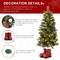 Set of 2 4.5ft Christmas Santa Boots Porch Tree With LED Lights, 9 function w/Foot Pedal